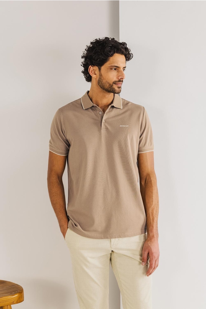 PIQUE POLO MET STREEPDETAILS 46115400 1600